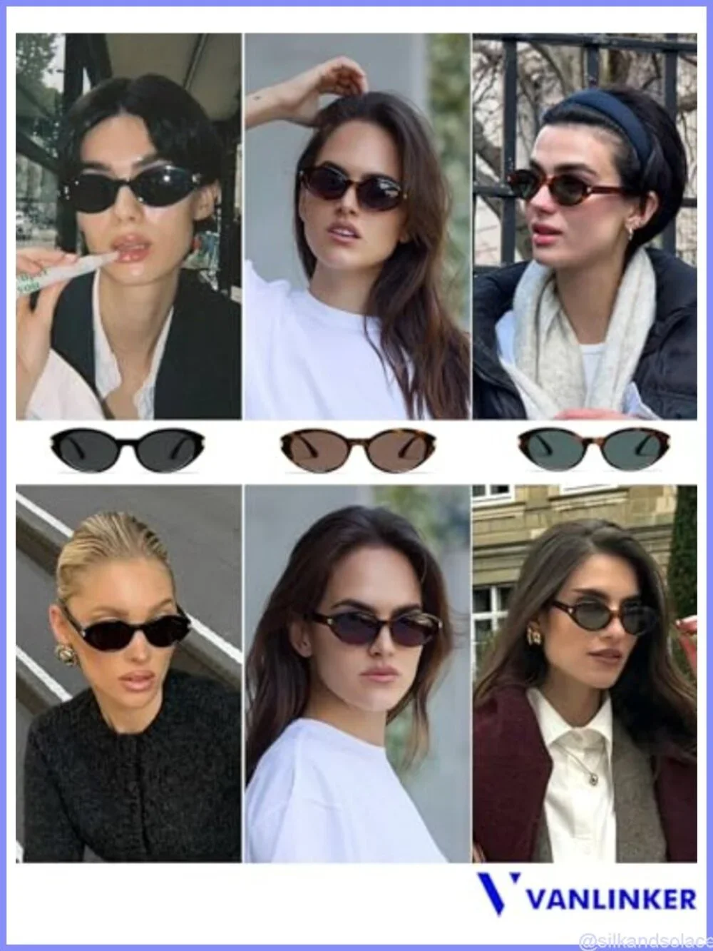 Polarized Retro Oval Cateye Sunglasses UV400 Protection Small Fit
